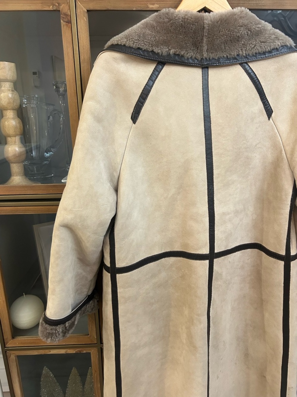 Vintage Genuine Leather Sheepskin Long Coat - Picture 11 of 16